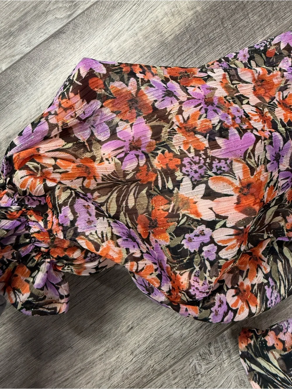 ASTR Black Floral Blouse‎